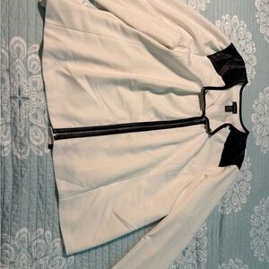 Catherines Black and White Blazer Elegant Suit Jacket